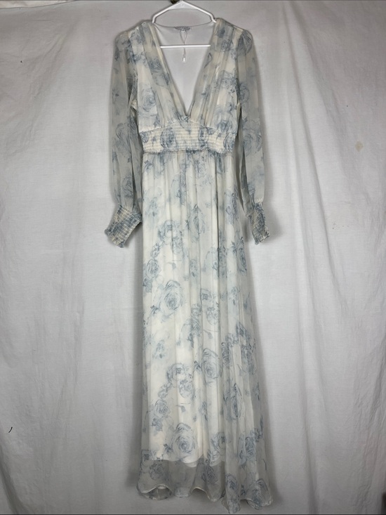 Baltic Born Dresses & Skirts - Baltic Born Blue and White Floral Long Sleeve Maxi Dress